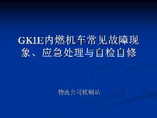 内燃机车点检与故障处理培训教材